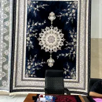 فرش آماندا سورمه ای ترکیبی از هنر و زیبایی
