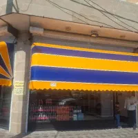 سایبان ترکیبی مات ابی کاربنی مغازه دکه فروشگاه