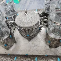 سرویس چایی خوری ۶ نفره نقره