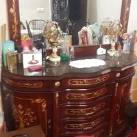 کنسول آینه دراوربارویه شیشه باپولیسترکاری برنزکاری