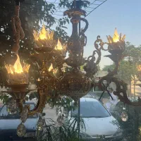 لوستر عباسی طلایی سیاه قلم