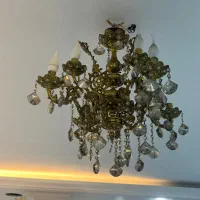 ۲عدد لوستر ۴شاخه ۸شعله برنجی