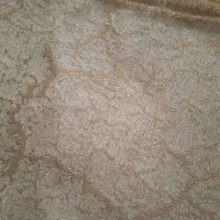 پارچه مخمل زر کوب کرم طلایی