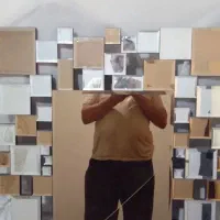 اینه دوعدد رنگی برنزه طلایی وساده ۲۰۰تومان هر دونه