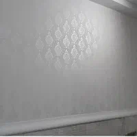 نقاشی ساختمان طرح کاغذ دیواری  و رنگ سفید