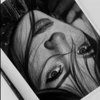 طراحی چهره سیاهقلم هایپررئال
