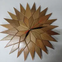 ساعت گره چینی کار دست با چوب جنگلی