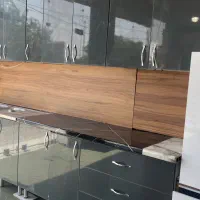 کابینت آماده دستگیره مخفی نسکافه ای