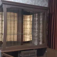 بوفه چوبی ویترین شیشه ای