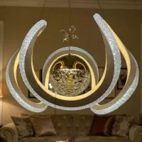 لوستر‌مدرن.وارداتی‌اصل‌کد۱۳۴ سفیدکریستالی دولاین