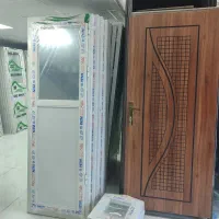 درب آلومینیوم نصب در حمامupvc ضدسرقت چوبی باچارچوب
