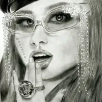نقاشی چهره و تابلو سفارشی ، سیاه قلم و رنگی