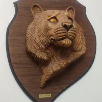 مجسمه سردیس منبت کاری اسب و سردیس شیر