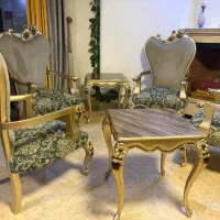 مبلمان کلاسیک ۴ نفره به همراه دو عسلی