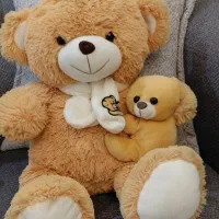 عروسک خرس خوشگل با بچه نازش