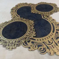 رومیزی مخمل وچرم((طرح امپراطور))