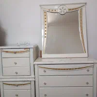 تخت خواب دونفره باتشک ، دراور و پاتختی ها