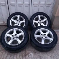 یک دست رینگ پنج پر با لاستیک خارجی60درصدسایز15/205