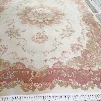 یک جفت فرش گل ابریشمی ۹متری