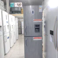 یخچال الکترو استیل نقره ای بدون برفک در حد نو