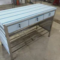 میزکار سینک آبچکان کابینت استیل میز کار صنعتی