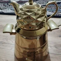 قوری چینی وکتری استیل طلایی