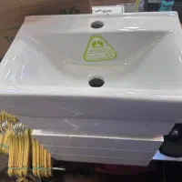 روشویی کابینتی به همراه سنگ و شیر و سیفون