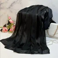 شال روسری مشکی مجلسی(روسری چارقد)