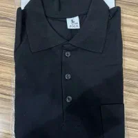 تیشرت یقه دار و جیب دار مشکی ۳XL
