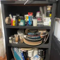 کتابخانه ۳ طبقه رنگ مشکی