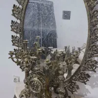 آینه شمعدان برنز