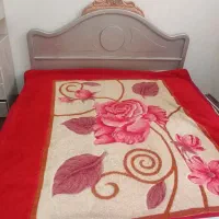 تخت خواب دو نفره چوبی با کفی و تشک