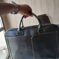 کیف دستی چرم  مردانه رنگ قهوه ای