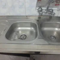 سینک ظرفشویی دو لکن روکار