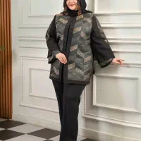 مانتو بزرگ مازراتی ژاکارت سایز ۵۰ تا ۶۴