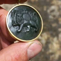 مدال شیروخورشید نگین شیروخرشید نگین یشم