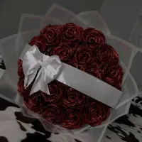 دسته گل روبانی