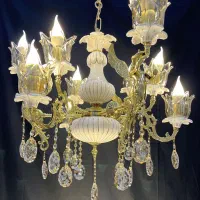 لوستر رایان فرشته/شش+سه/شعله برنجی vc light 12