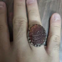 حلقه نقره با عقیق یمنی
