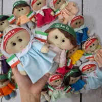 عروسک دخترانه و پسرانه مذهبی با پرچم ایران