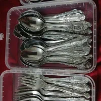 قاشق استیل نگین دار