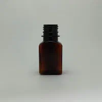بطری ۶۰ سی سی قهوه ای کتابی چهارگوش پت پلاستیکی