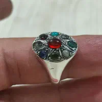 انگشتر نقره چند نگین