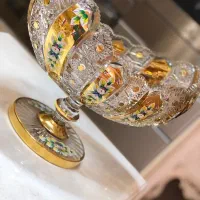 ظروف کریستال طلاکوب اصل چک