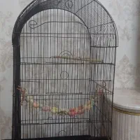 قفس زیبا بزرگ نو با لوازم کامل