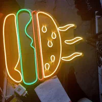 تابلو ئنون همبرگر ساندویج قیچی