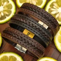 دستبندچرم مو