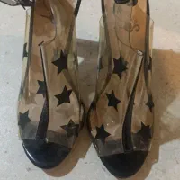 کفش زنانه پاشنه بلند مدل شیشه ای