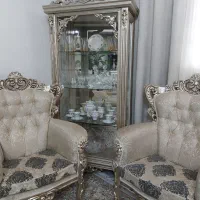 بوفه زیبا با چوب راش رنگ بژ