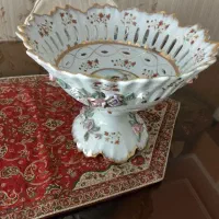 ظرف چینی میوه خوری گل برجسته